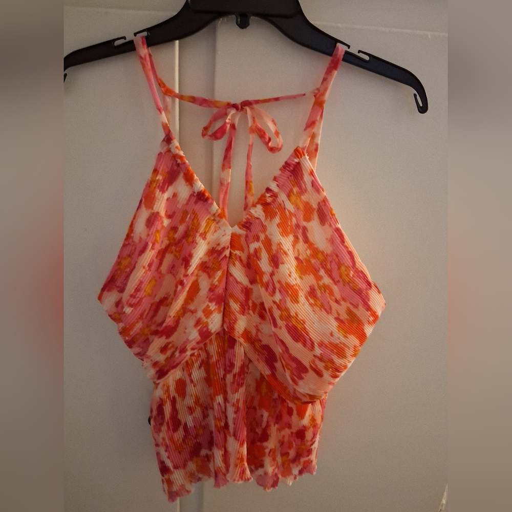 Japna Pink and Orange Floral Top
